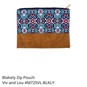 Viv & Lou Blakely Zippered Pouch New